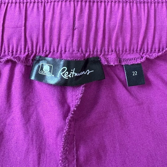 NWOT, Reitmans, Women's Plus Size Poplin Shorts, 22W, Purple - Picture 5 of 7